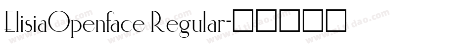 ElisiaOpenface Regular字体转换